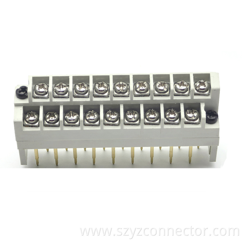 2X9P composite fence terminal block spacing